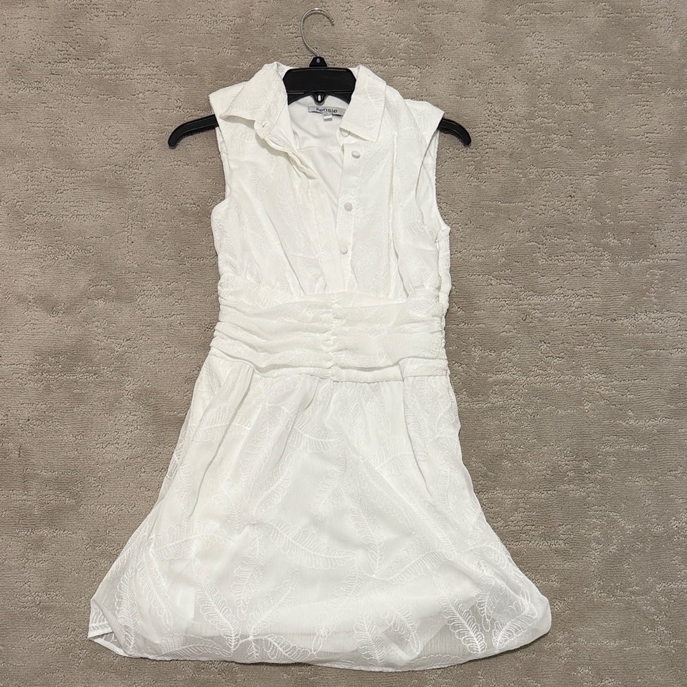 Kensie White Sleeveless Mini Dress